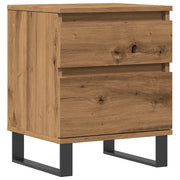 Comodino | Armadio da Notte | Mobiletto da notte Rovere Artigianale 40x35x50 cm in Legno Multistrato