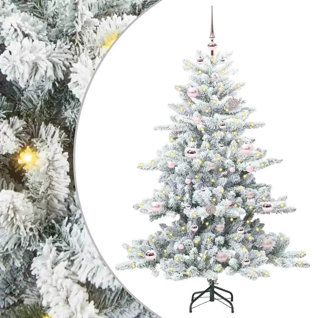 Albero di Natale Artificiale con Rami Pieghevoli Bianco 150 cm 3397707