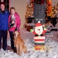 Decorazione natalizia con 97 LED, a forma di Babbo Natale con struttura in acciaio