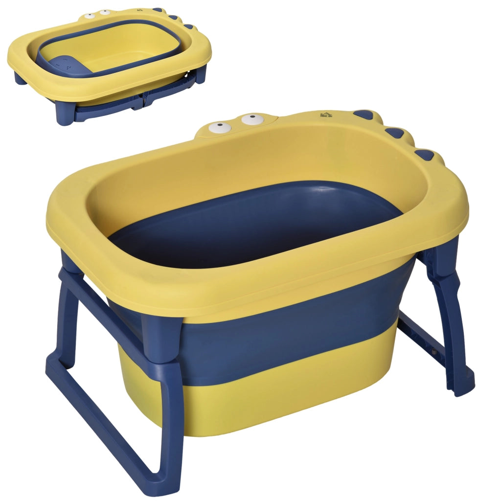 Vasca da bagno per bambini pieghevole ¨C zephmum ¨C giallo e blu 75.3x55.4x43 cm