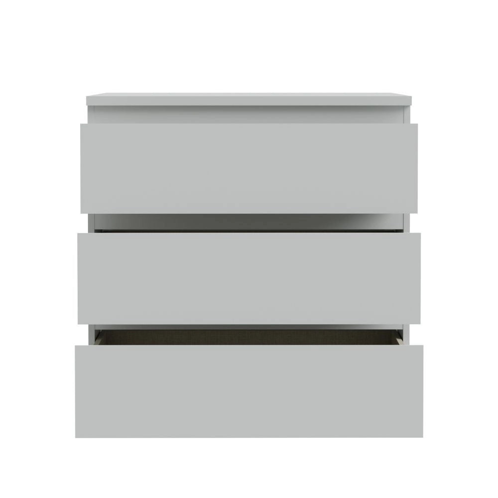 Cassettiera Morgan 3 cassetti grigio ghiaccio – 77.2x42.2x80H