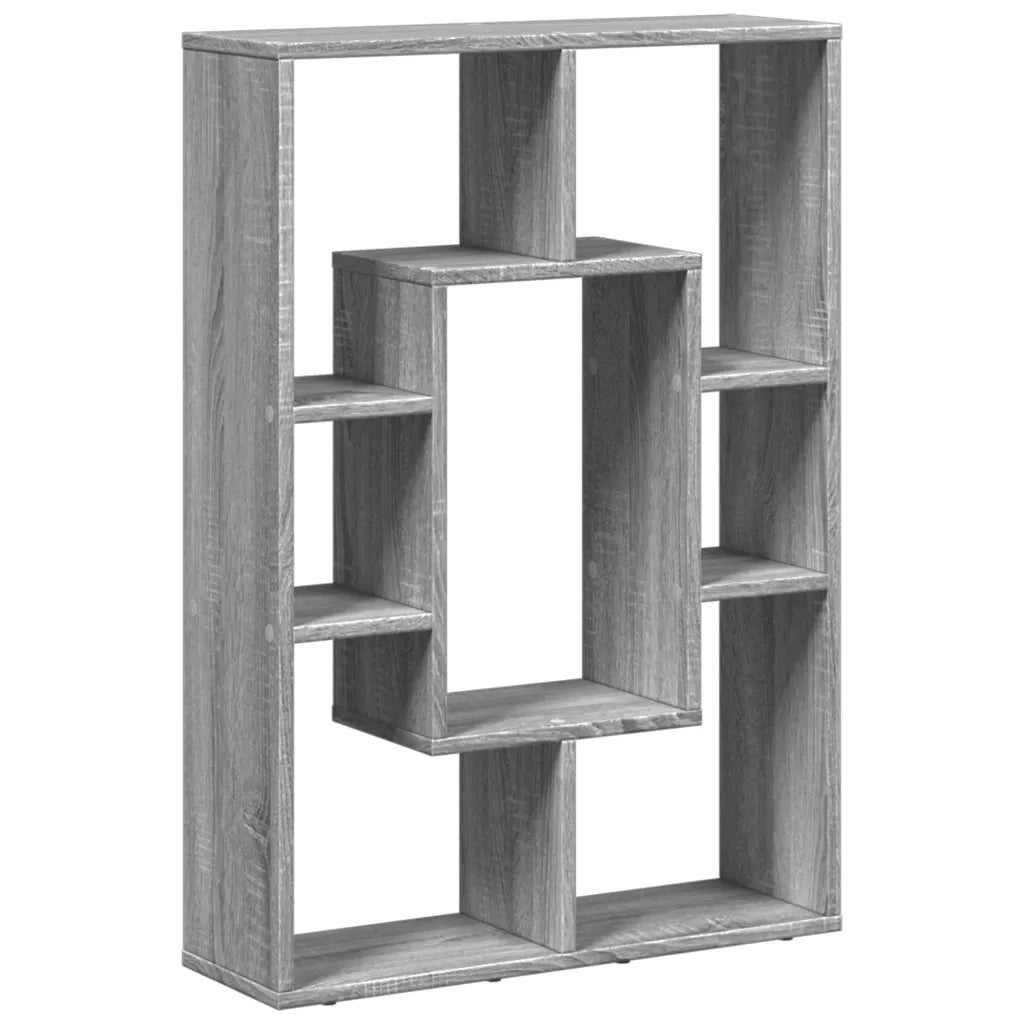 Libreria-Scaffale per Libri-Mobile di Stoccaggio Grigio Sonoma 63x20x90 cm in Truciolato