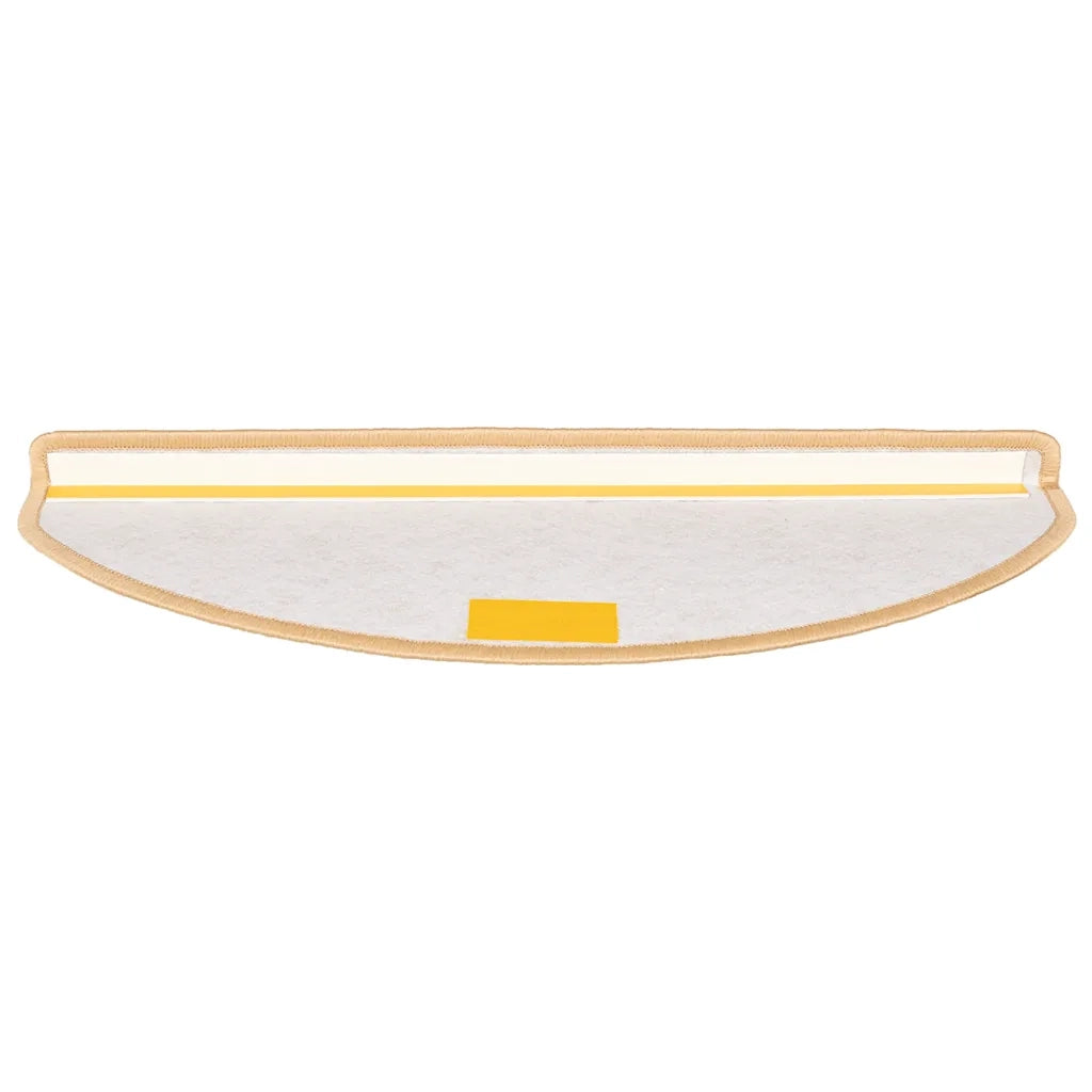 Tappetini per scale 15 pz 65x21x4 cm Crema Semicircolari Grandi 149861