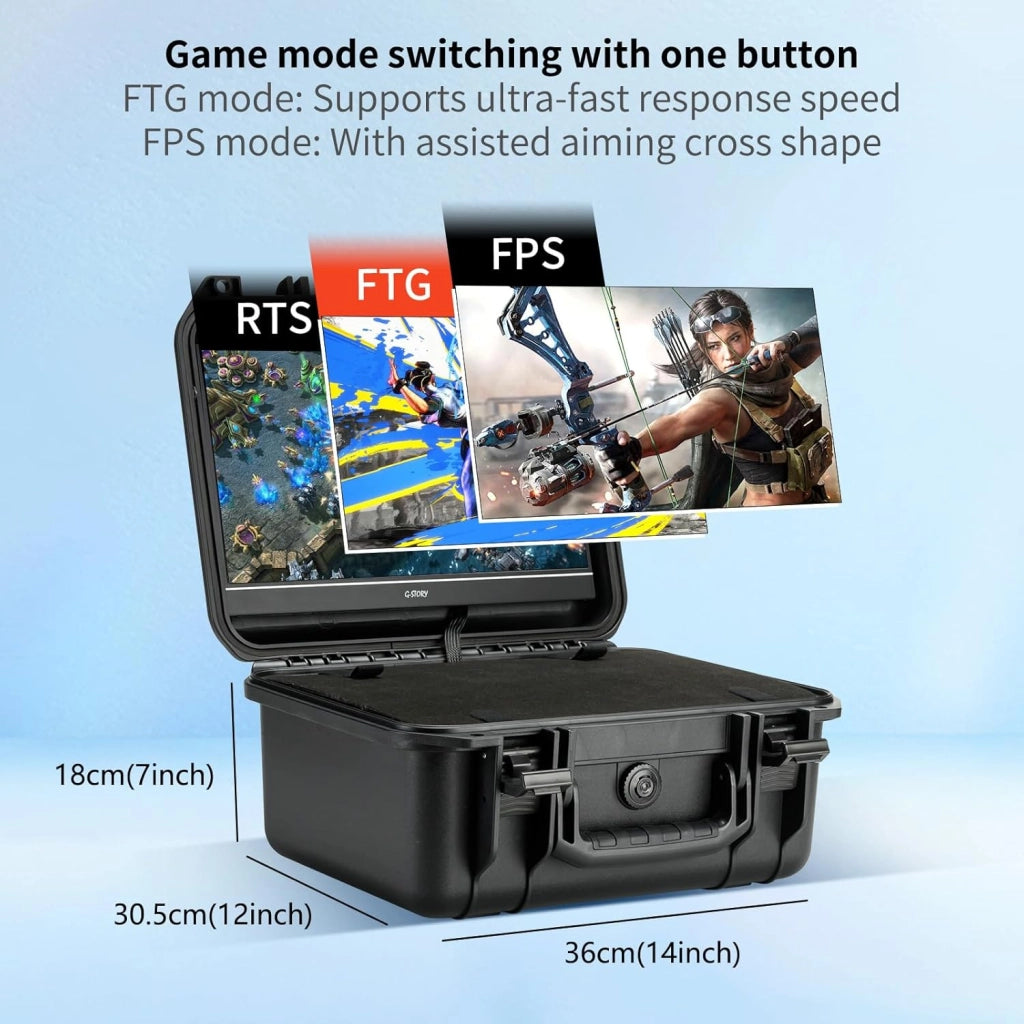 14‘’ Custodia per Monitor Portatile per Switch 2, IPS 4K&60Hz o 1080P&120Hz, Sacca da Viaggio Antishock con HDMI, Modalità Gioco, Monitor da Viaggio per Switch2 (non incluso)