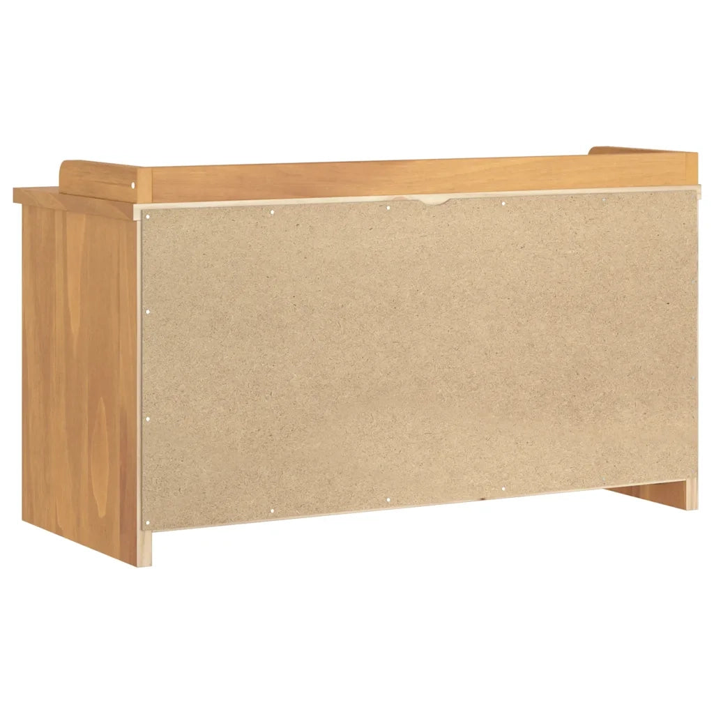 Panca da Corridoio-Sgabello-Panca con Contenitore SANDNES 87x40x50 cm Legno Massello di Pino 652172
