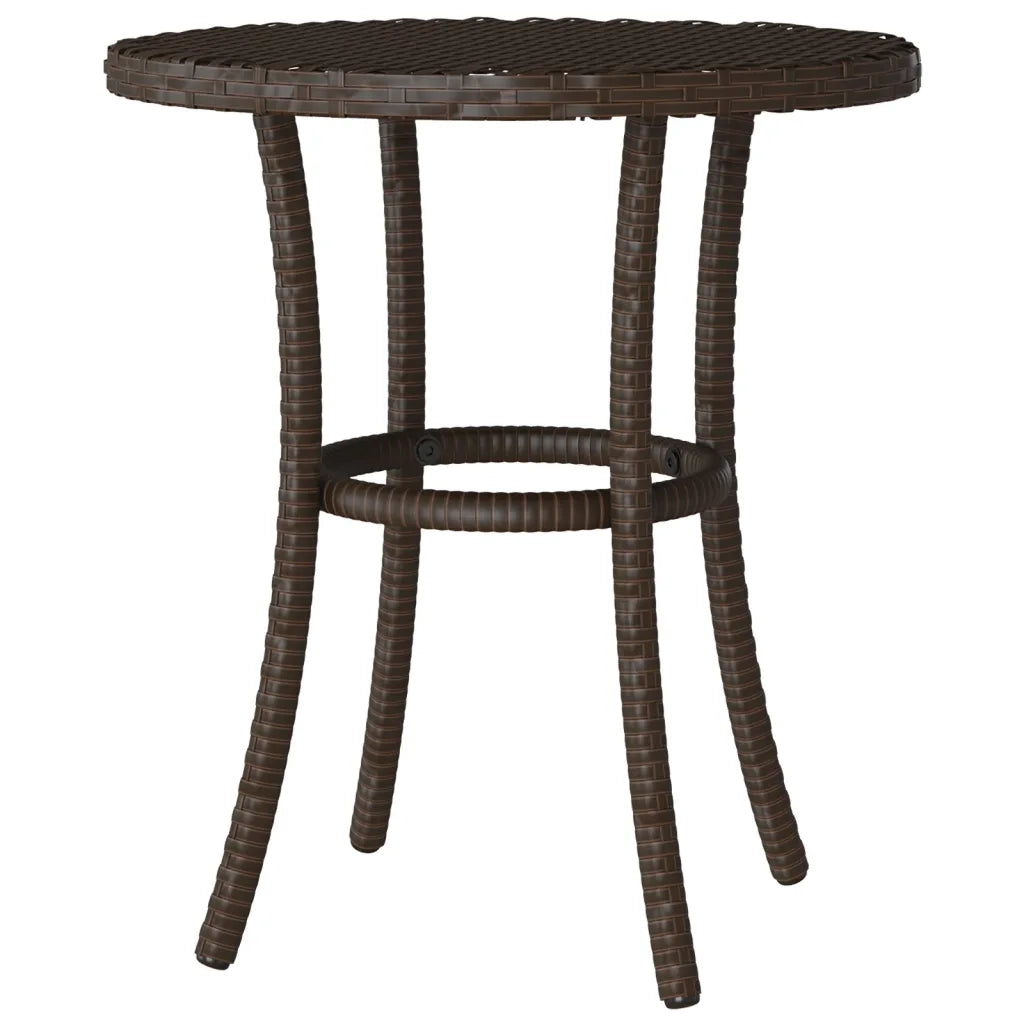 Set Bistrò 3 pz con Cuscini Marrone in Polyrattan