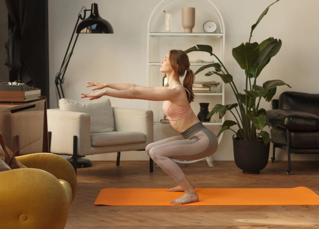 Tappetino Fitness Ammortizzante Antiscivolo 4mm Tappeto Sport Yoga Pilates - 61x173 - Arancio