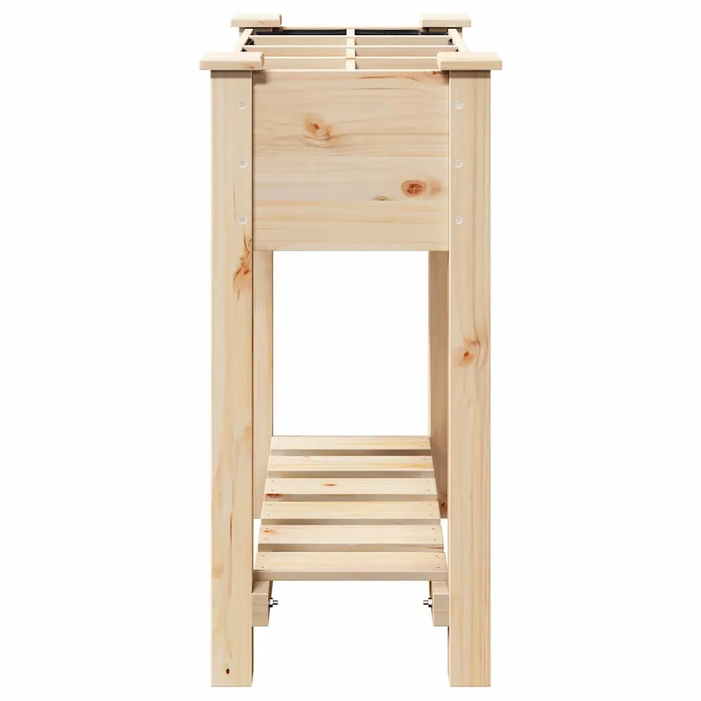 Vaso da giardino con lo scaffale Beige 71 x 37 x 76,5 cm 42006579