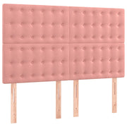 Testiera | Testata Rosa 144x5x118/128 cm Velluto