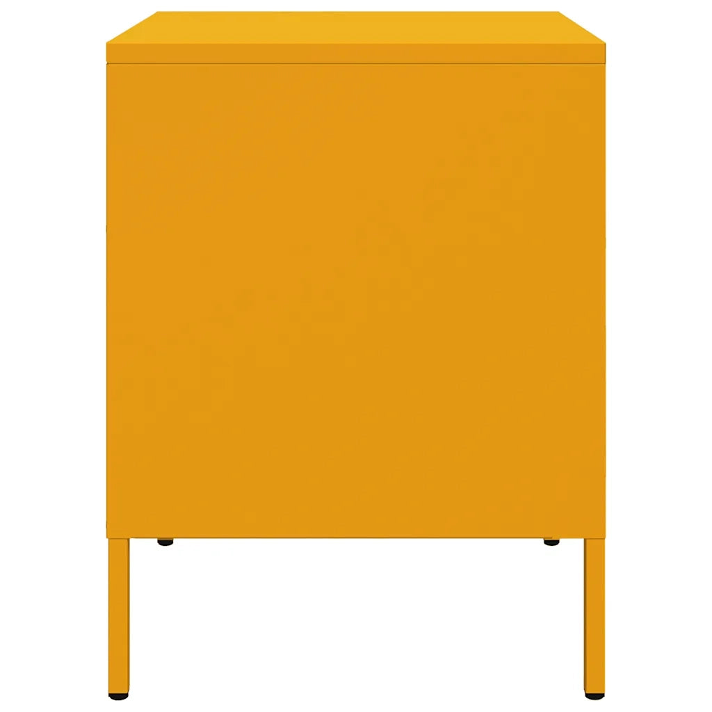 vidaXL Comodino Giallo Senape 36x39x50,5 cm in Acciaio