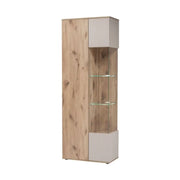 Vetrina ERINA – 2 porte – Rovere chiaro e beige