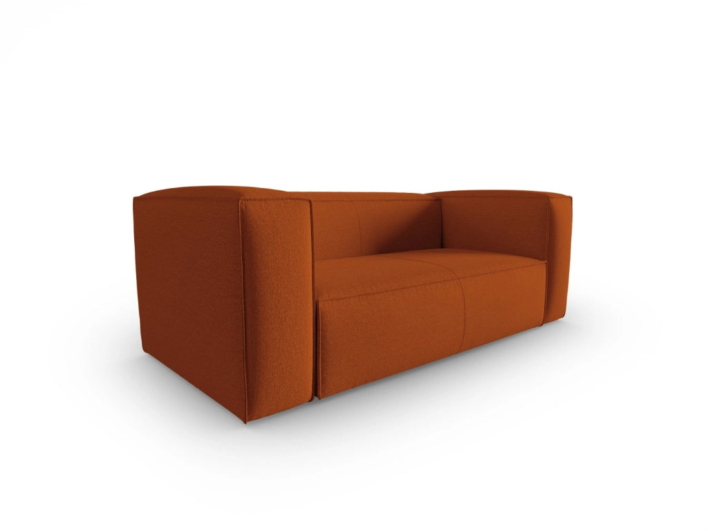 Cosmopolitan Design - Divano "Mackay" 2 posti in velluto strutturato terracotta 