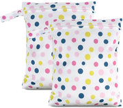 2 pacchi di sacchetti umidi 40 x 30 cm, sacchetto impermeabile da asciugare rosa, borsa riutilizzabile con cerniera, sacchetto umido piccolo per nuotare, per costumi da bagno, lenzuola da spiaggia, pannolini