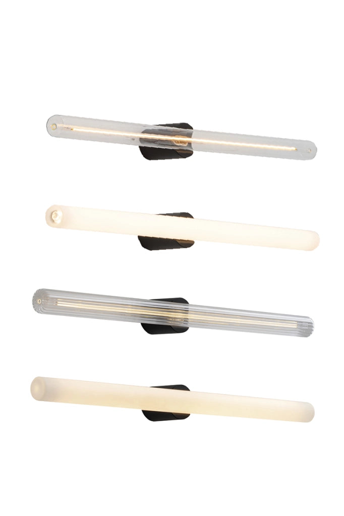 POTTER Applique da Bagno Nera LED 7W con Lampadina Rigata S14d 2700K IP44 - Rossini Group | Illuminazione Bagno e Interni