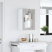 vidaXL Pensile da Cucina con Porta in Vetro Porto Grigio Sonoma