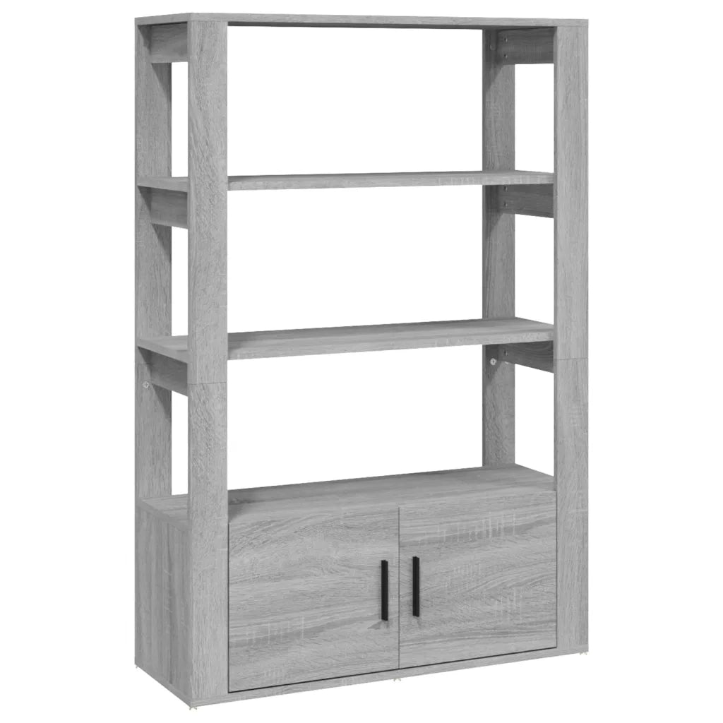 Credenza-Buffet-Armadio da cucina Grigio Sonoma 80x30x119,5 cm in Legno Multistrato