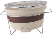 Griglia a tavola ceramica - compatta e portatile - per uso interno/esterno - ideale per picnic - eccellente lavorazione - temperatura stabile - forno a legna composto