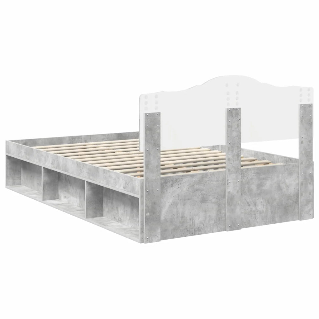 Struttura del letto Calcestruzzo 120 x 200 cm Pino massello 3412919