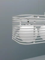 E-STYLO Lampada a sospensione moderna, perfetta per illuminare con stile cucine, sale da pranzo, soggiorni e open space, 25cm X 60cm H. 120cm