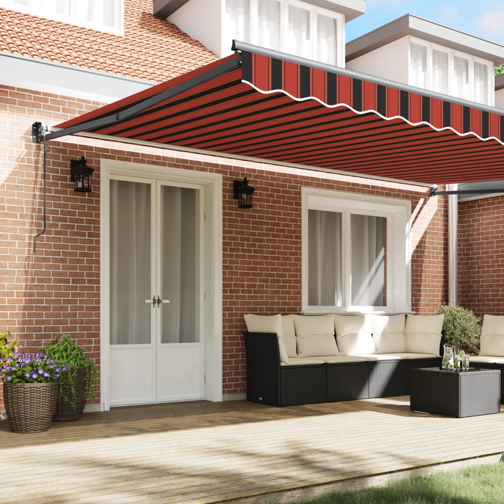 Tenda Retrattile Automatica Arancione e Marrone 500x300 cm