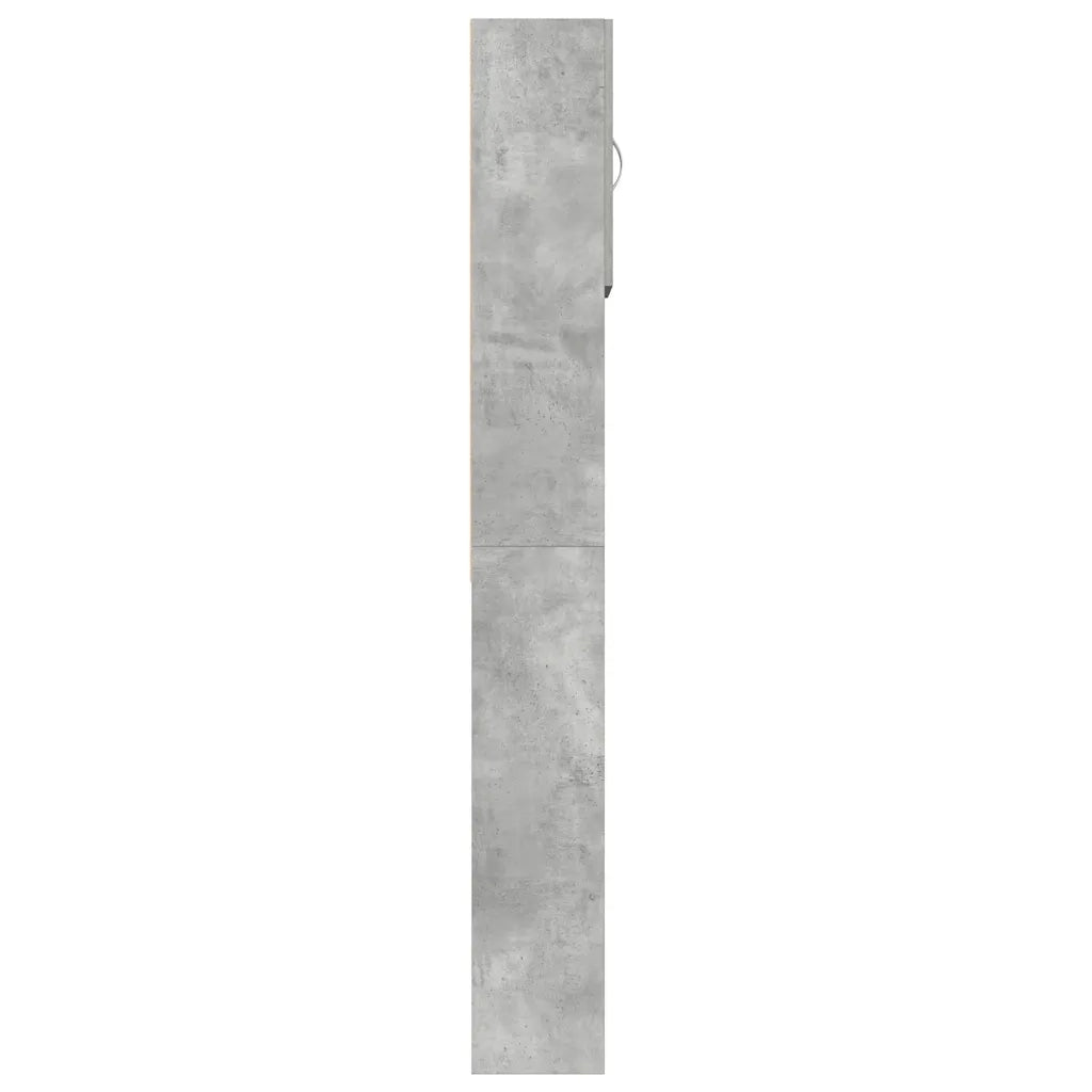 vidaXL Mobile Lavatrice Grigio Cemento 64x24x190 cm Legno Multistrato