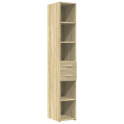 Buffet credenza cassettiera armadio mobile contenitore organizer cucina soggiorno salotto rovere Sonoma alto 30 x 42,5 x 185 cm legno ingegnerizzato marrone 02_0033939