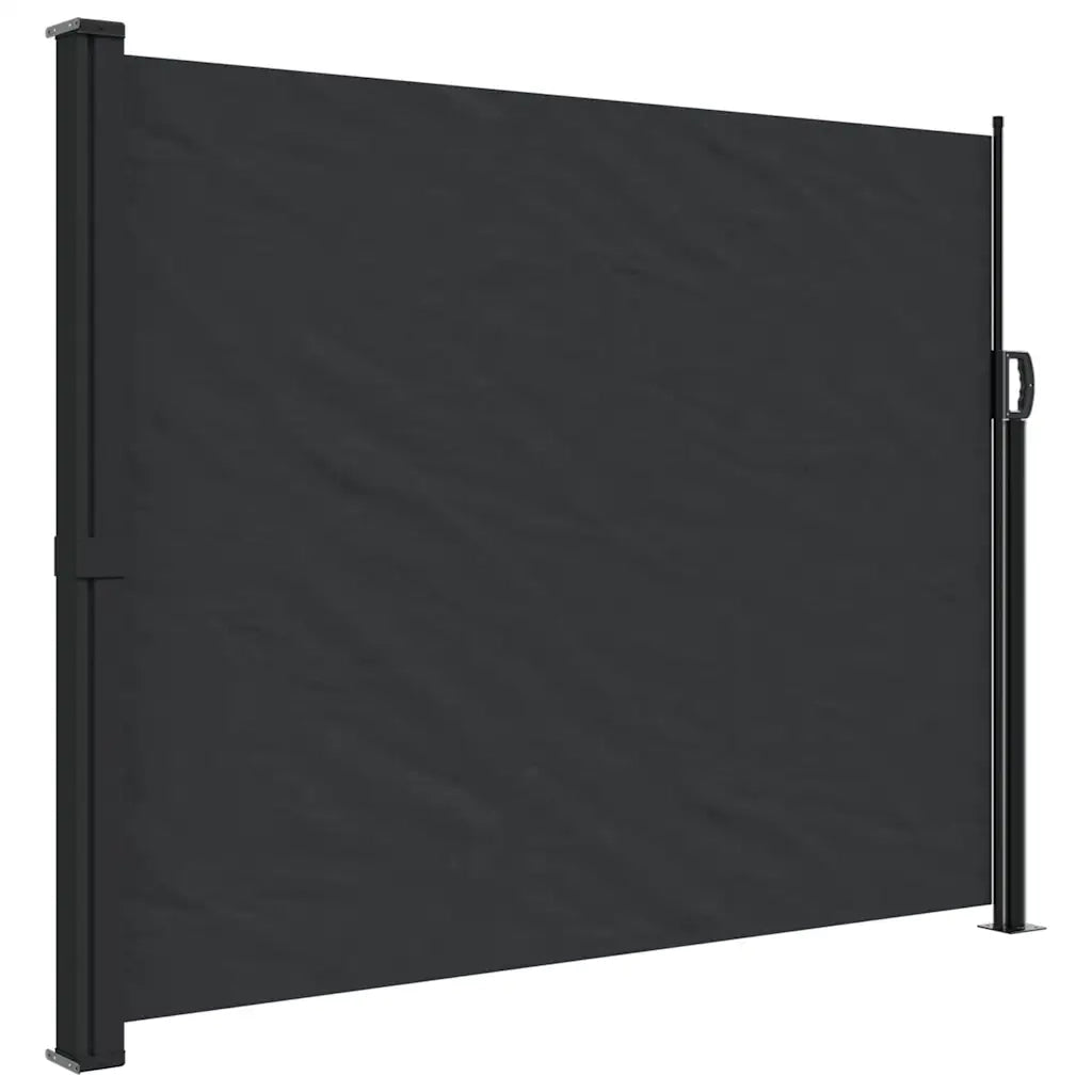 Tenda da Sole Laterale Retrattile-Tenda parasole per balcone per giardino Nera 160x500 cm
