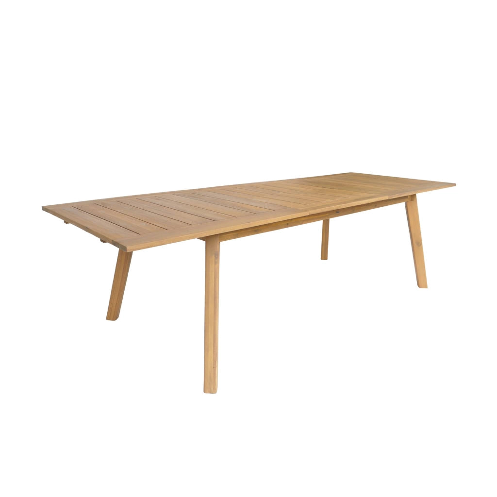 Set tavolo da giardino estensibile in legno di acacia con 6 sedie,