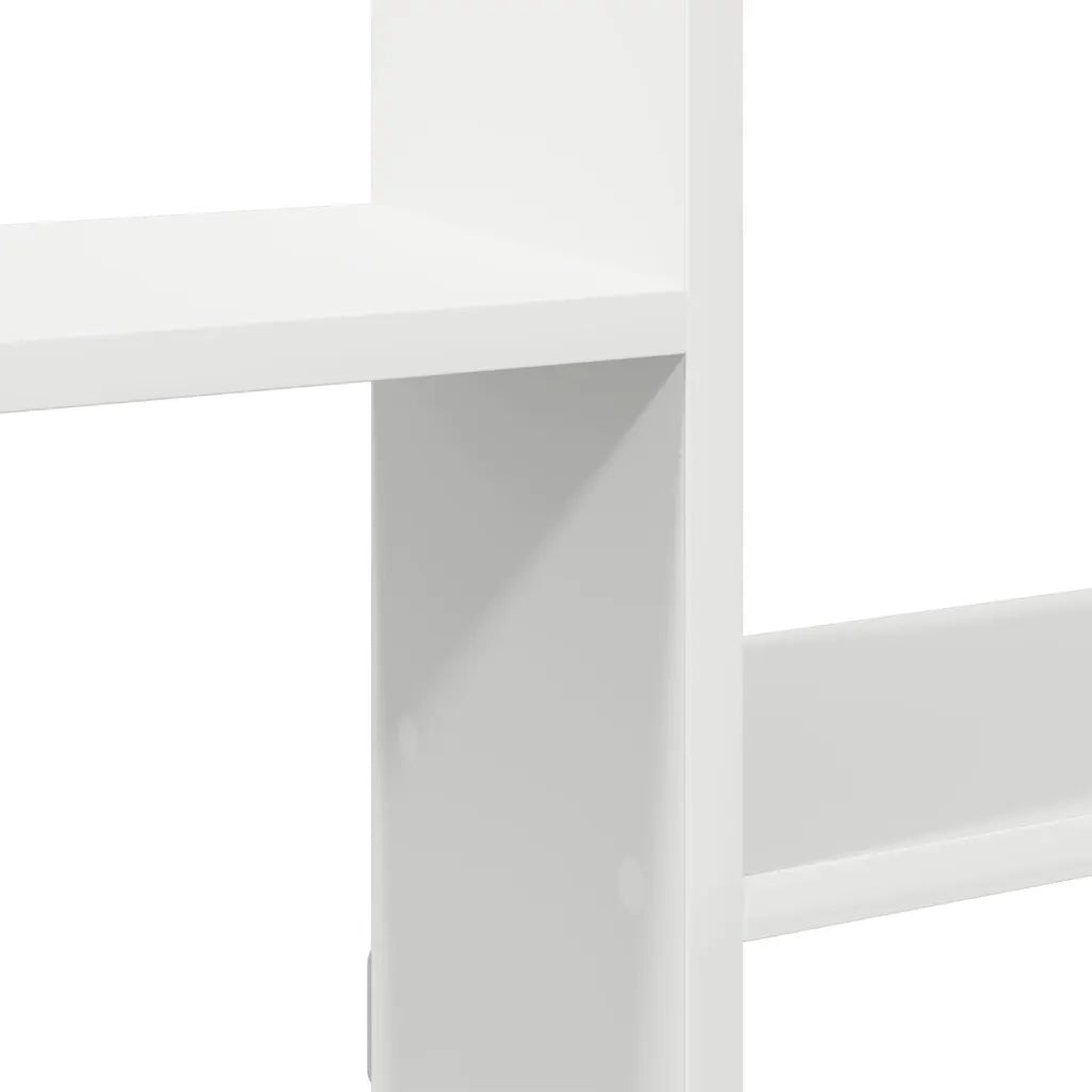 Mensola a Cubo da Parete 5 Scomparti Legno Multistrato Bianco