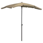 Ombrellone da giardino con palo 200 x 130 cm tortora 02_0008321