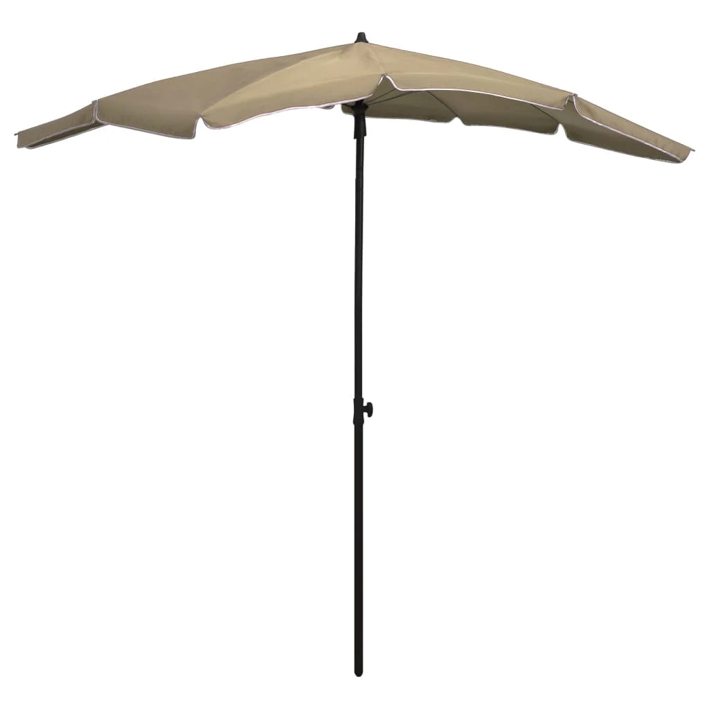 Ombrellone da giardino con palo 200 x 130 cm tortora 02_0008321