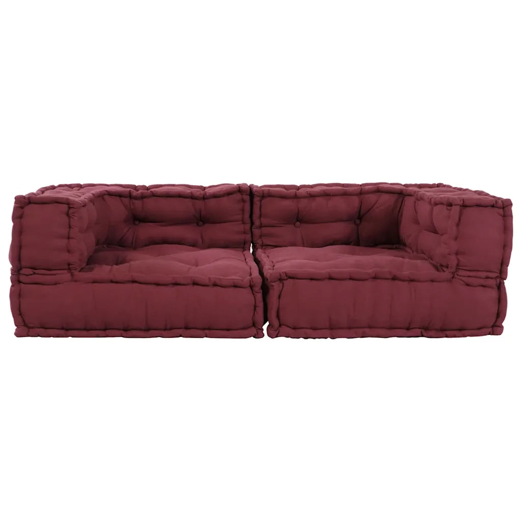 Divano Modulare a 2 Posti Marrone Rossiccio 140x70x36 in Tessuto 4019032