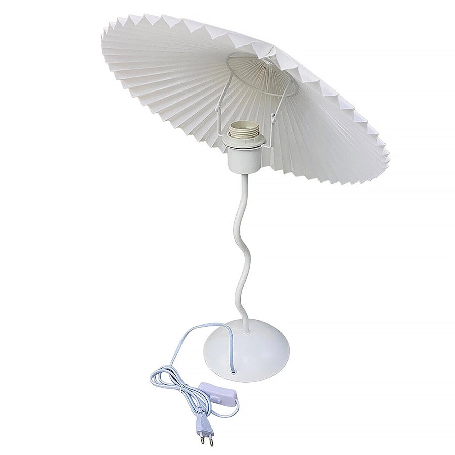 Lampada da tavolo comdino Paralume a Pieghe Attacco per Lampadine E27 tipo Retro