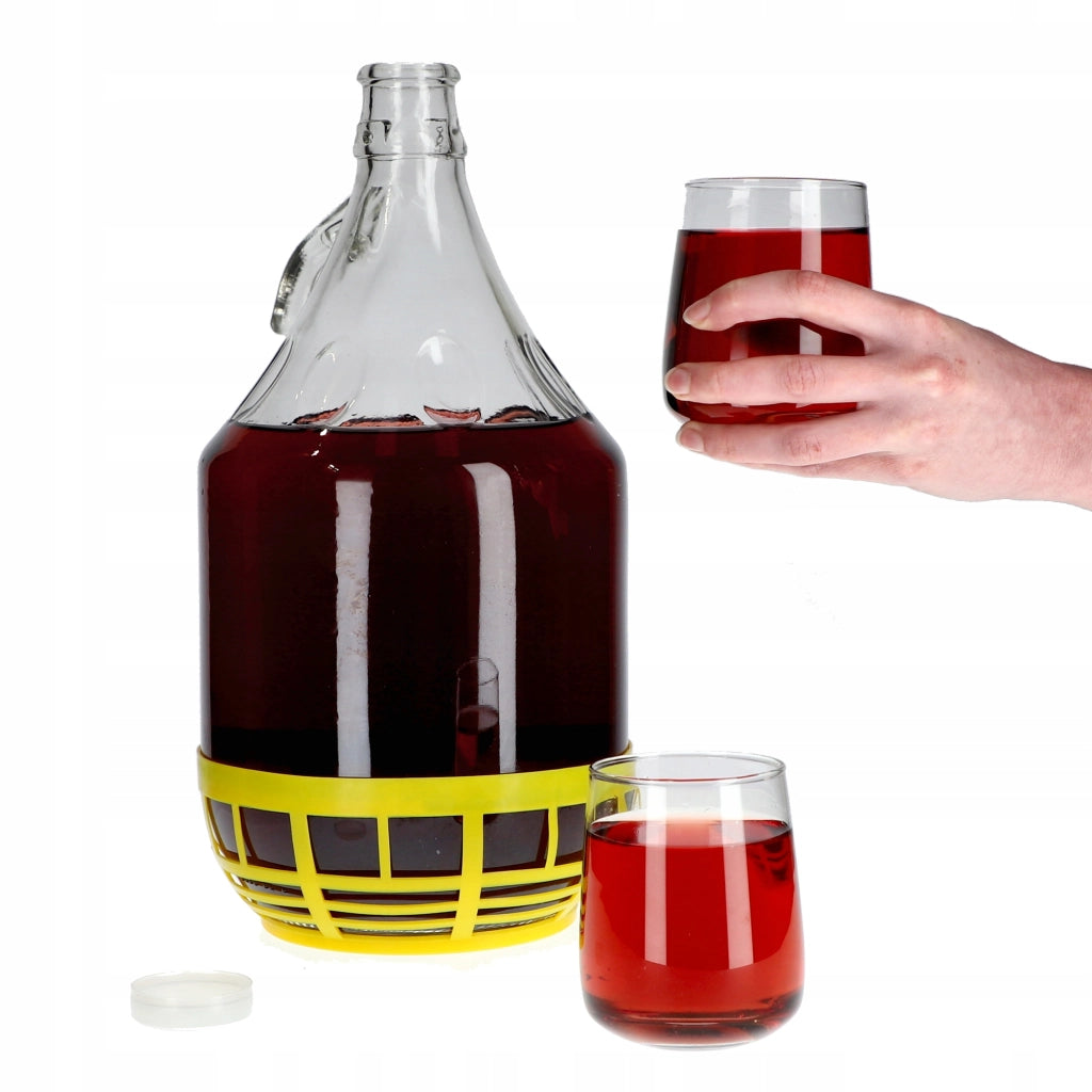 Bottiglia da vino KADAX 5L Palloncino Signora in un Cestino Bottiglia da vino + Tappo 2 pezzi