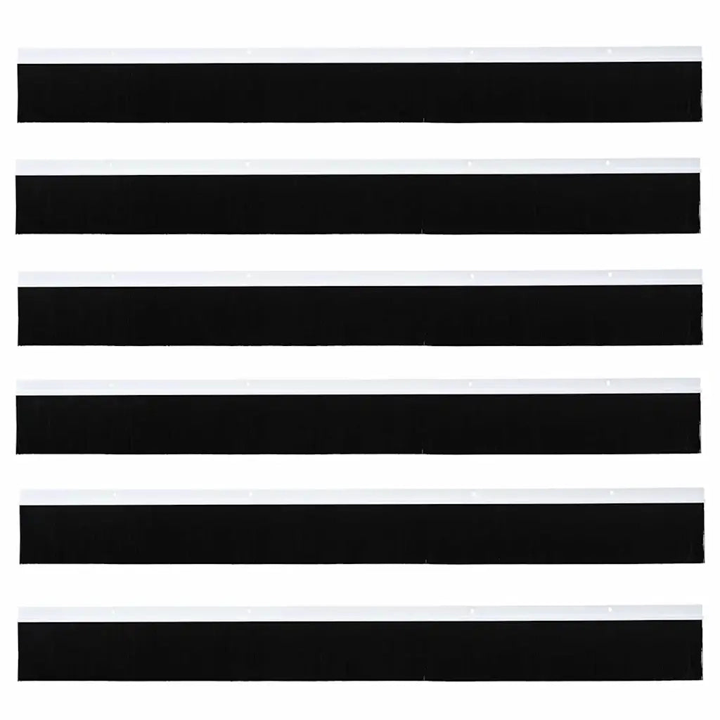 Spazzole per porte a vite 6 pcs Bianco 100 cm Lega di alluminio 42019541