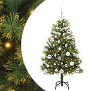 Albero di Natale | Decorazioni natalizie artificiale pieghevole con coni Verde 150 cm