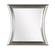 Mobili2g - 01 specchiera in foglia argento sagomata misure: 63 x 63 x 3