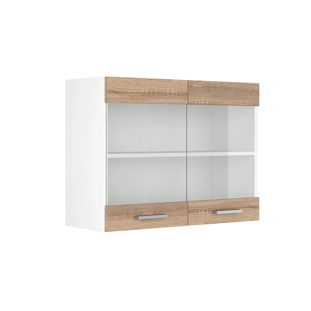 Vicco Pensile universale Sonoma 80 cm con ante in vetro