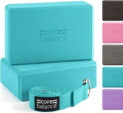 Set di blocchi yoga in schiuma EVA con cinturino a D con elastico estensibile