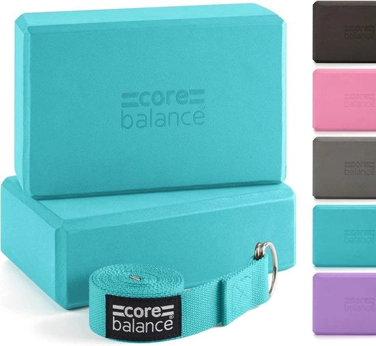 Set di blocchi yoga in schiuma EVA con cinturino a D con elastico estensibile
