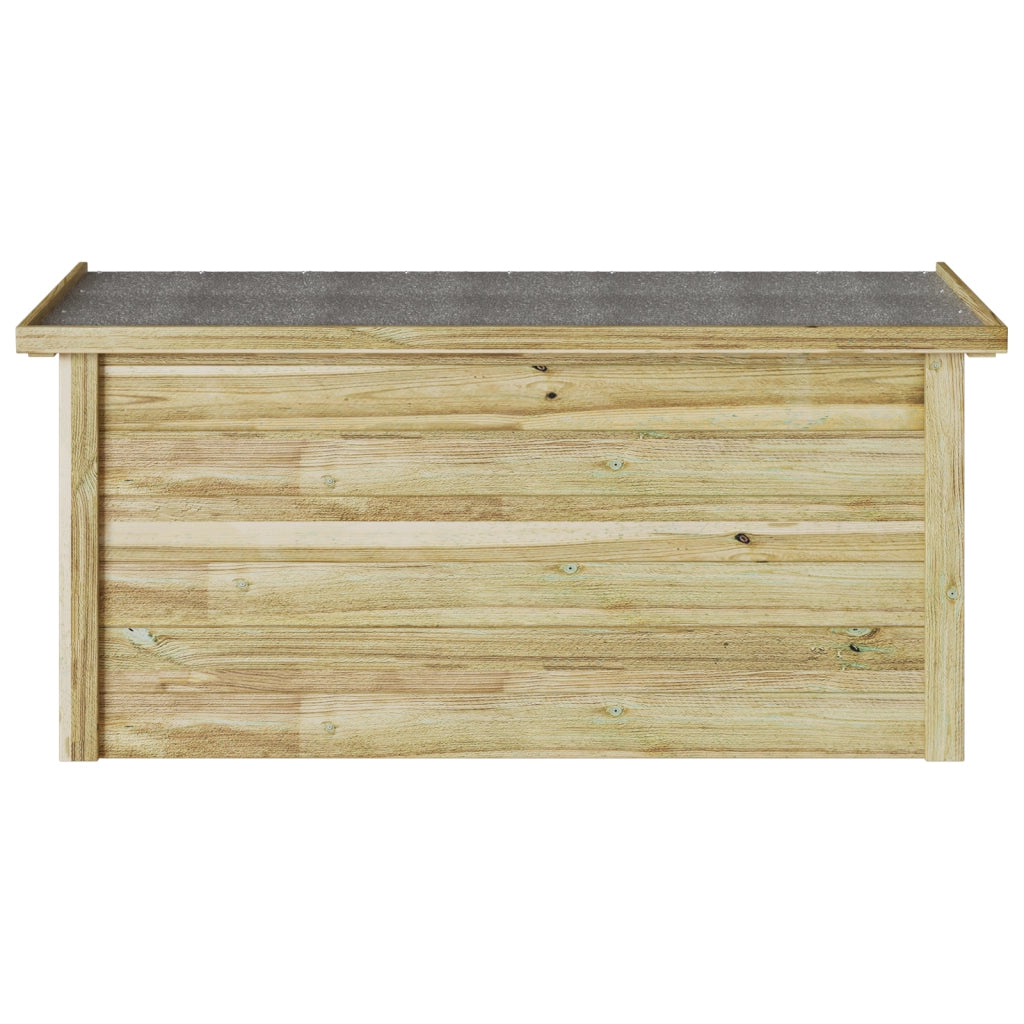 Scatola di Stoccaggio in Legno Trattato di Pino 44x119x57 cm