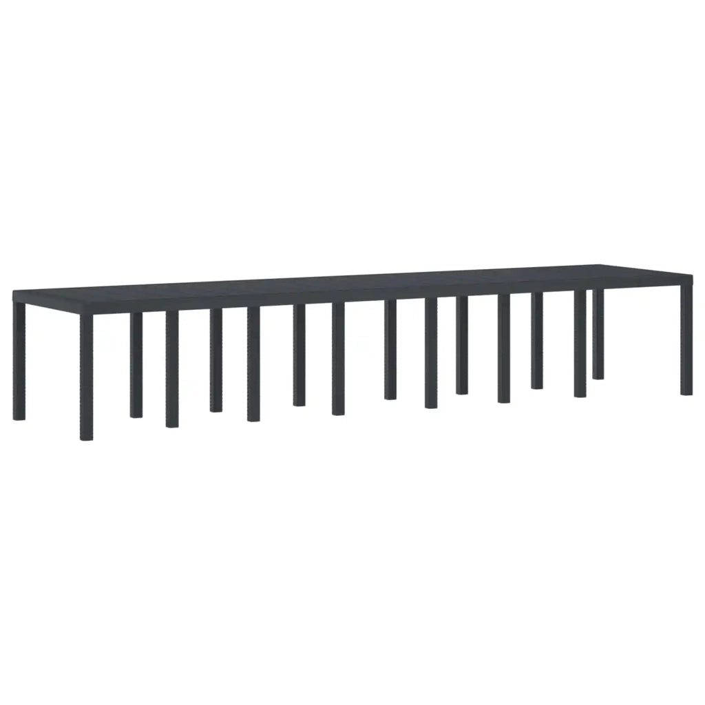 Tavolo da Giardino Antracite 400 x 100 x 73 cm polyrattan