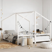 Giroletto per Bambini-Struttura Letto Bambini Bianco 2x(90x200) cm Legno Massello Pino