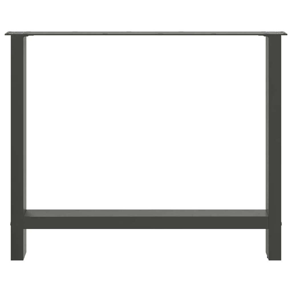Set di 2 gambe moderne regolabili per tavolo da pranzo 100 x 73 cm in acciaio antracite 02_0057562