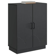 Credenza | Madia | Buffet da pranzo | Armadio da pranzo Nero 66 x 34,5 x 87 cm Legno ingegnerizzato