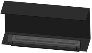 Camino a Bioetanolo da Incasso 100x45 cm Inside C 1000 V1 Nero con Vetro