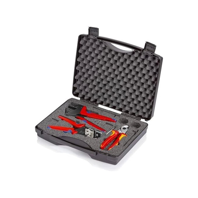 Knipex 97 91 01 Valigia Portautensili per Fotovoltaico con Inserto in Schiuma Sagomato e 3 Attrezzi Professionali colore Nero