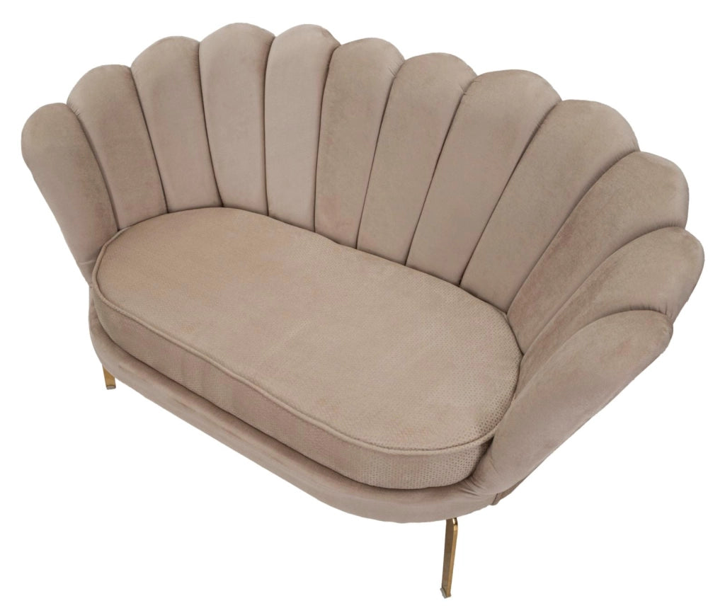 Divano 2 Posti 136x76x78 cm in Tessuto Imbottito