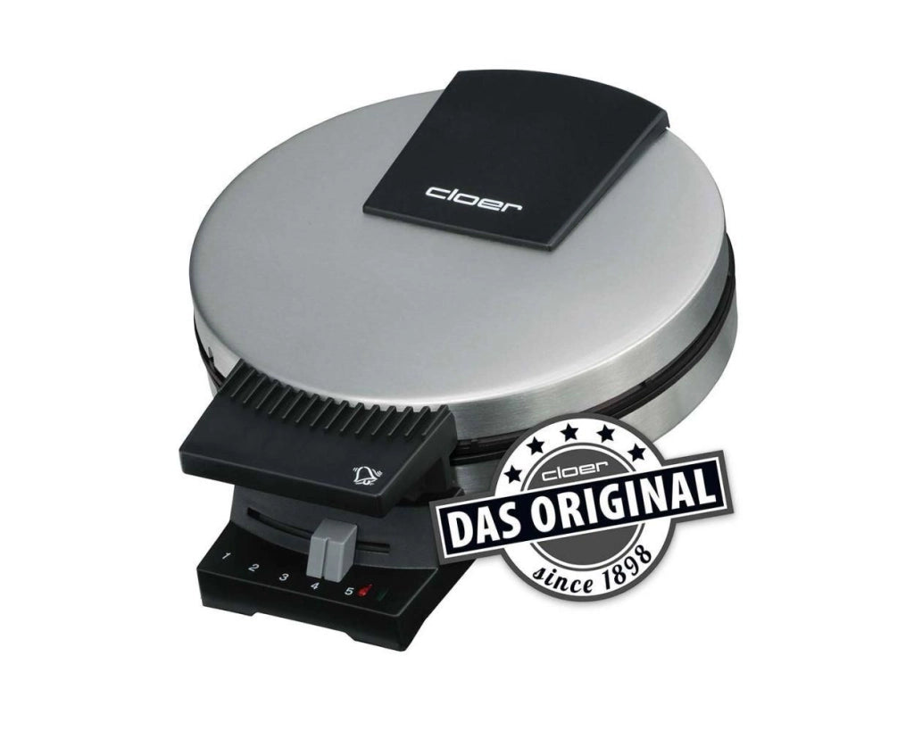Cloer 189 1 waffle 930 W Nero, Acciaio inox