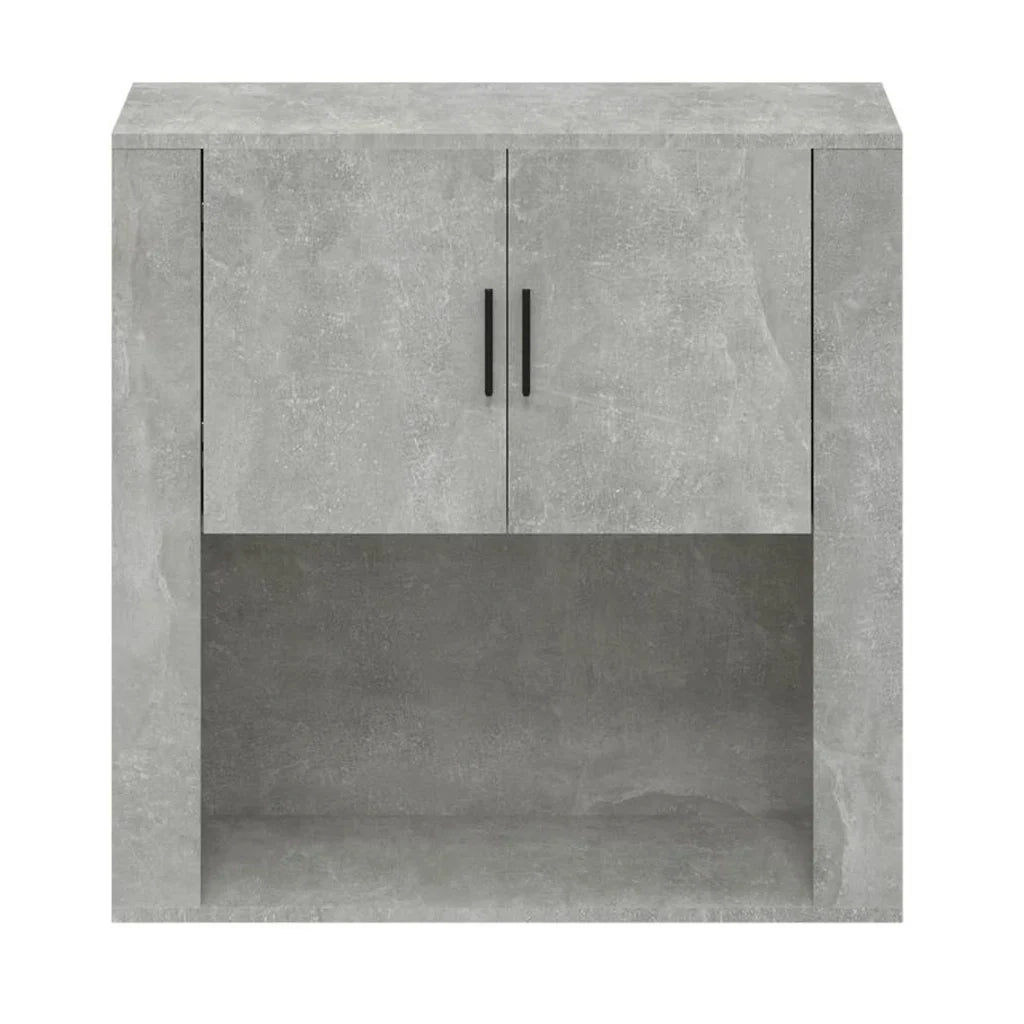 Mobile contenitore a parete pratico 80 x 33 x 80 cm legno composito grigio cemento 02_0048277